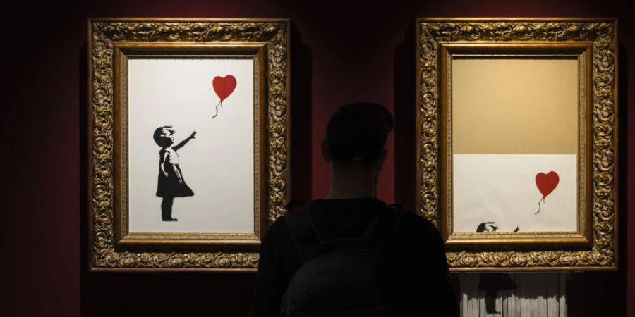 Die Werke des britischen Streetart-Künstlers Banksy (hier «Das Mädchen mit Ballon») in der Ausstellung «The Mystery of Banksy» sind Repliken. In Kombination mit viel Hintergrundmaterial entfalten sie trotzdem ihre ursprüngliche Kraft.