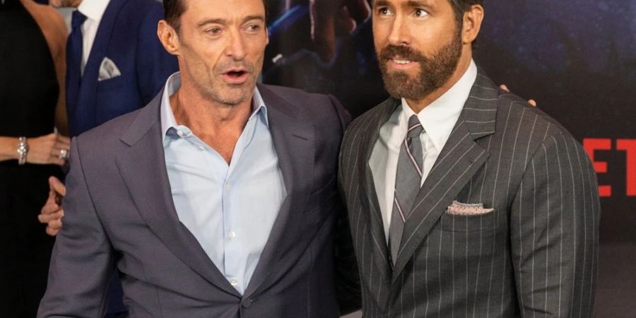 Hugh Jackman (li.) und Ryan Reynolds (re.) haben sichtlich Spass an ihrer Zusammenarbeit für «Deadpool 3».