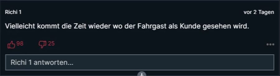 «Richi 1» wünscht sich mehr Kundenfreundlichkeit vonseiten der SBB.
