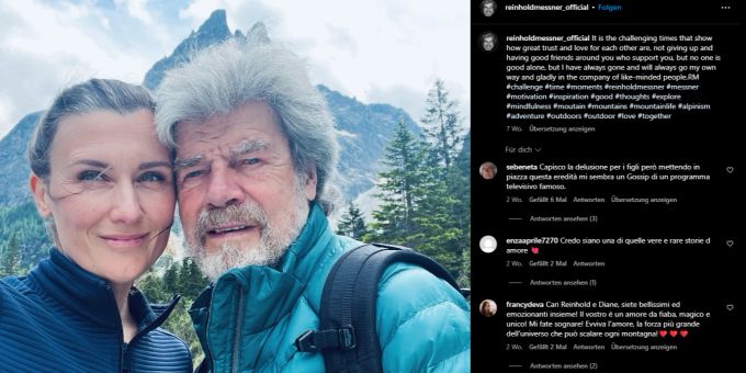 Halten im Erbstreit zusammen: Diane (l) und Reinhold Messner (r). erbstreit messner