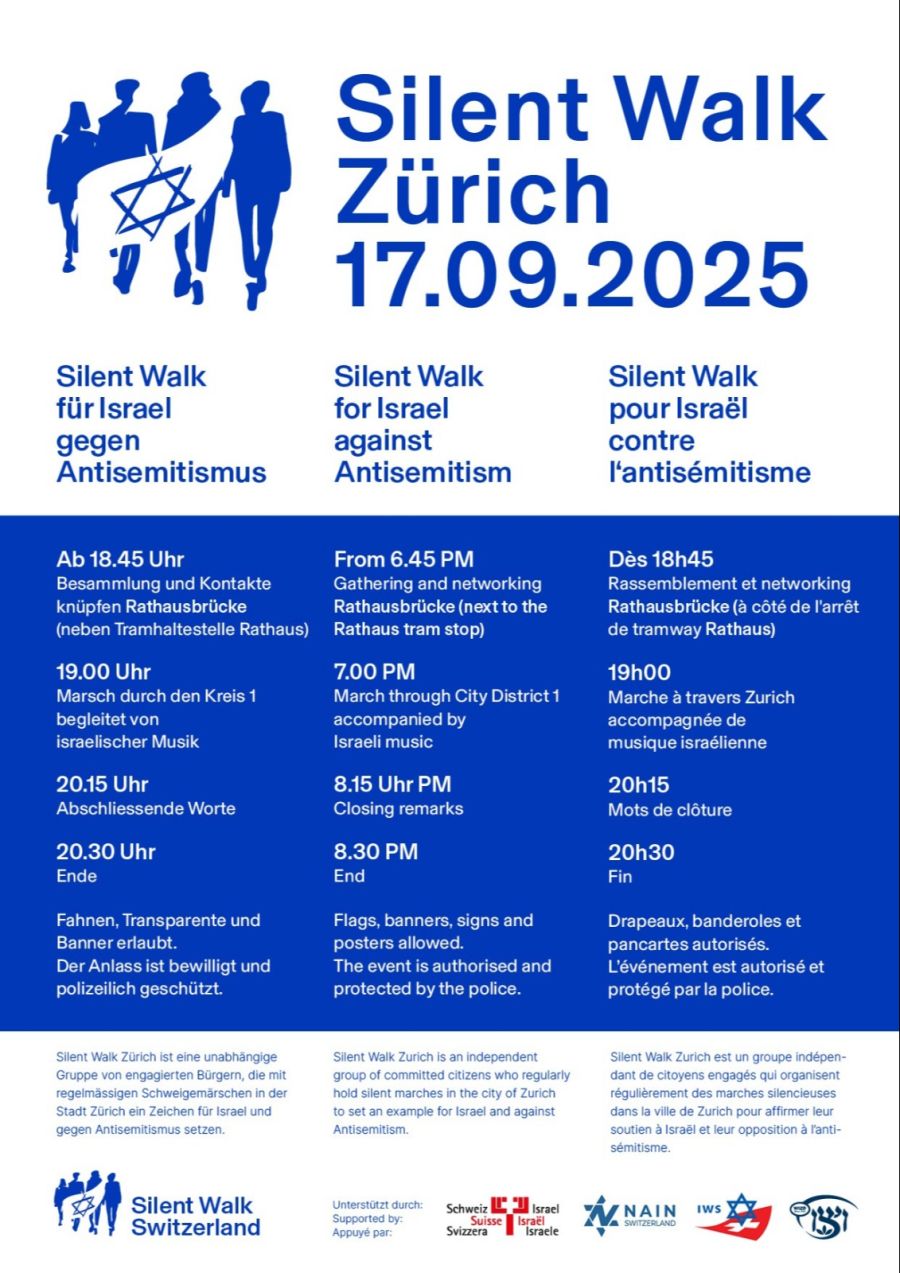 Rund 100 Menschen nehmen regelmässig am Silent Walk in Zürich teil