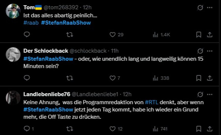 Kritiker finden die Show peinlich und langweilig.