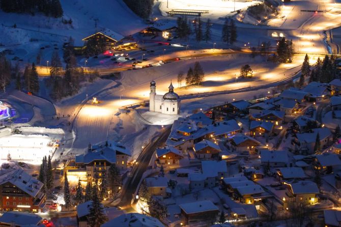 Schnee Winter Seefeld Lichter