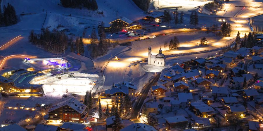 Schnee Winter Seefeld Lichter