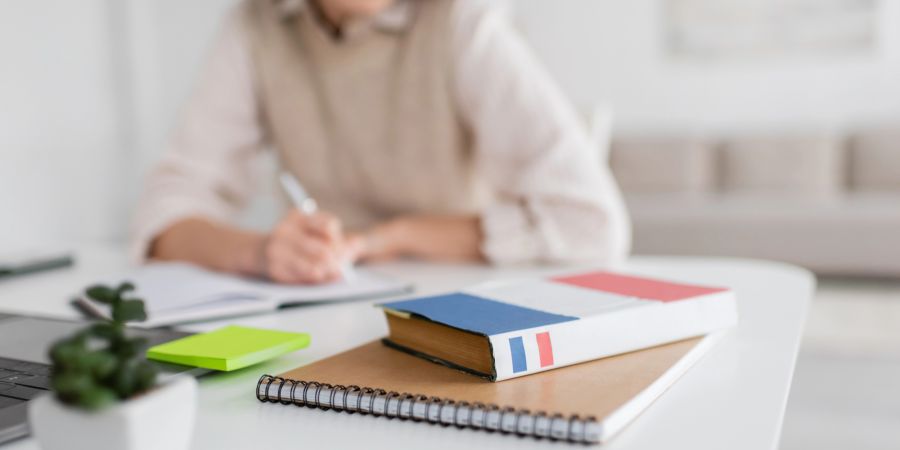 Wörterbuch Französisch Schülerin lernen