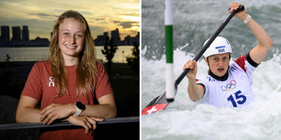 Kajak-Cross Rennen Treibstoff Wasser