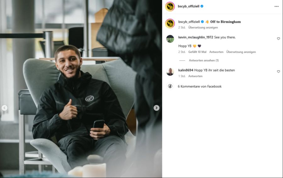 Der formstarke Jaouen Hadjam zeigt vor dem Auswärtsspiel beim Premier-League-Team den Daumen nach oben.