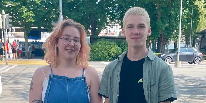 Nadja Carver und Finn Krummenacher kandidieren für das Co-Präsidium der Jungen Grünen Luzern. Nadja Carver Finn Krummenacher