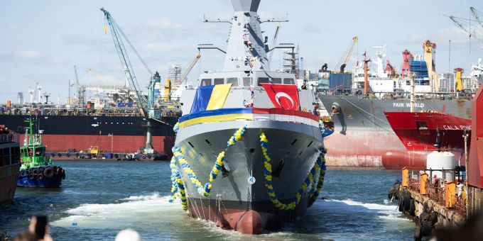 Die Ukraine will ihre Kriegsflotte nach Verlusten mit dem Bau neuer Schiffe wieder auf Vordermann bringen. (Archivbild) Die Ukraine will ihre Kriegsflotte nach Verlusten mit dem Bau neuer Schiffe wieder auf Vordermann bringen. (Archivbild)