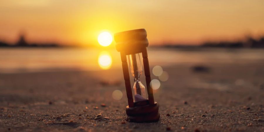 Sanduhr Strand Sonnenuntergang