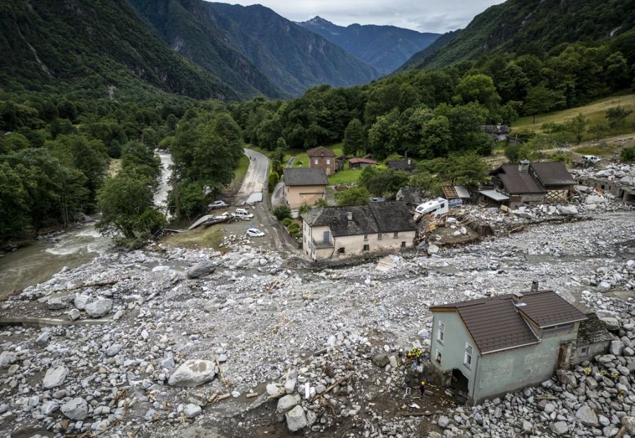 Im Bündner Südtal Misox kam es am vergangenen Wochenende zu einem schweren Erdrutsch.