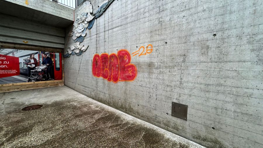 In dieser Unterführung beim Bahnhof Männedorf ZH stechen die Schmierereien sofort ins Auge.