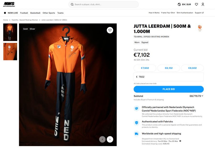 Jutta Leerdam Olympia 2026