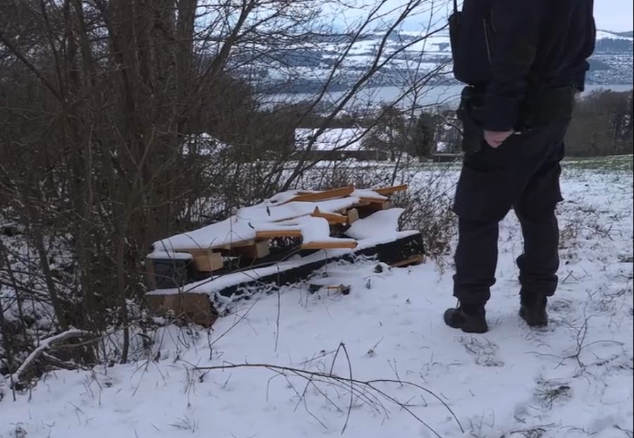 In Meilen ZH wurde ein Klavier illegal im Wald entsorgt.