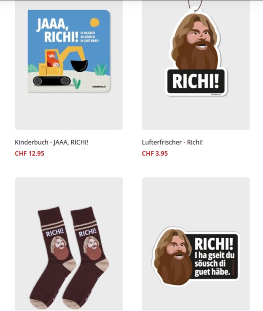 Unzählige Memes kursieren mit dem «Richi»-Spruch. Der Spruch ziert auch zahlreiche Fanartikel.