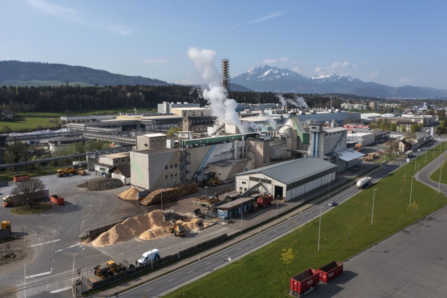 Die Papierfabrik Perlen im Kanton Luzern.