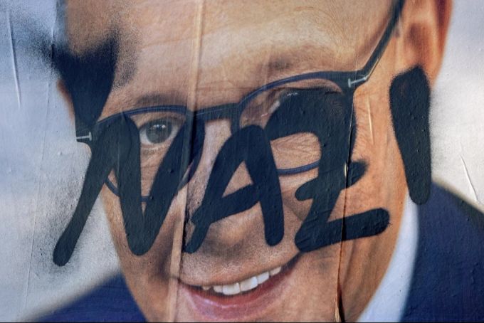 Merz Protest Graffiti