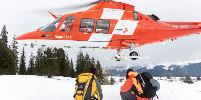 Skiunfall im Kanton St. Gallen. Skiunfall