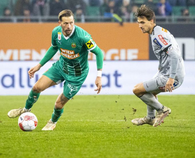 Guido Burgstaller im Einsatz für Rapid Wien. Rapid Wien Guido Burgstaller