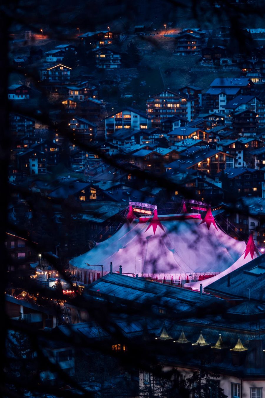 Abendstimmung über Zermatt am Zermatt Unplugged.