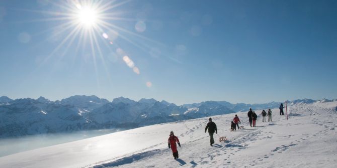 Niederhorn Winter Wanderung