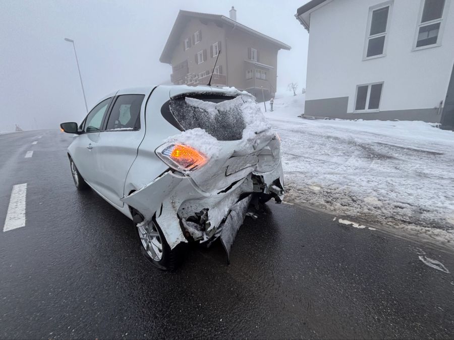 Auffahrkollision in Sörenberg.