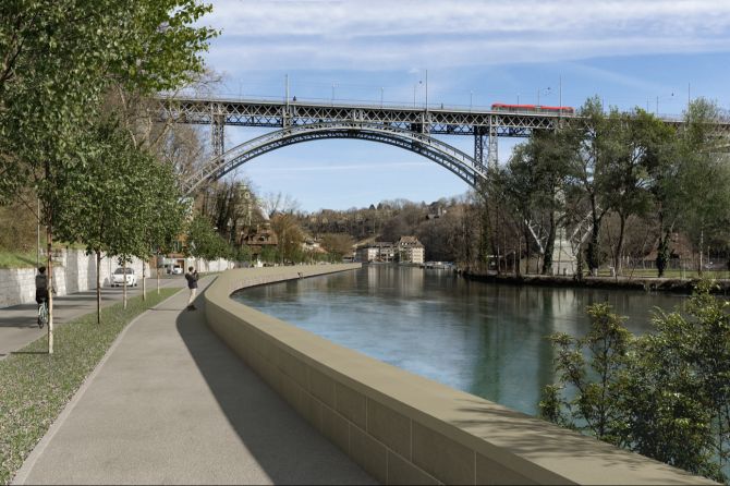 Matte-Leist Aarstrasse-Sperrung Hochwasserschutz
