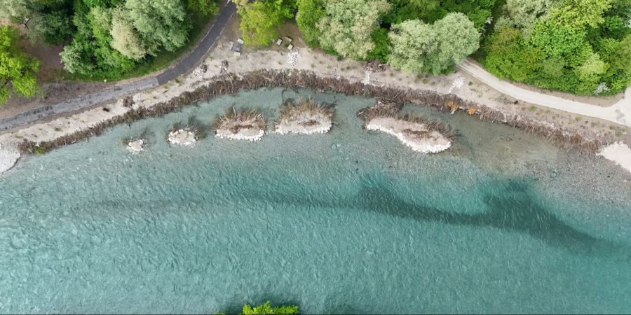 So sieht die Aare nun nach den Hochwasserarbeiten aus.