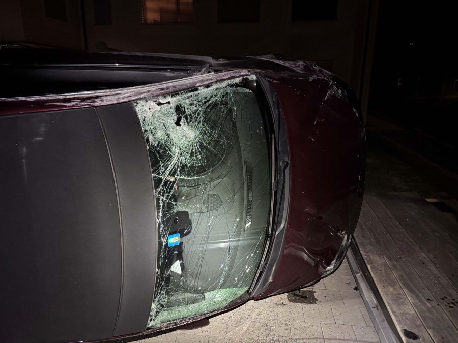Die Autofahrerin wurde beim Unfall leicht verletzt.