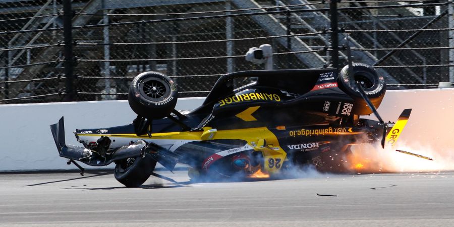 US-Rennfahrer Colton Herta hatte sich beim Qualifying für das legendäre Indy-500-Rennen mit seinem Wagen überschlagen.