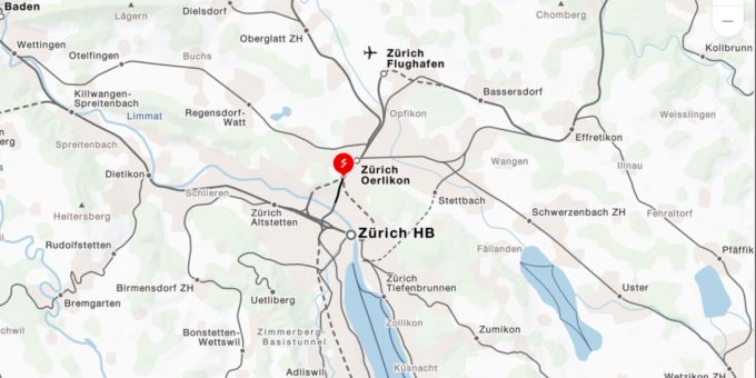 Die SBB meldet eine Störung zwischen Zürich Hauptbahnhof und Oerlikon. SBB