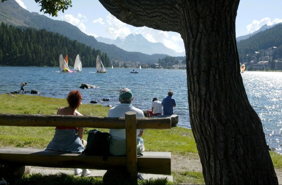 Und auch der St. Moritzsee ist noch wirkliche eine Erfrischung.