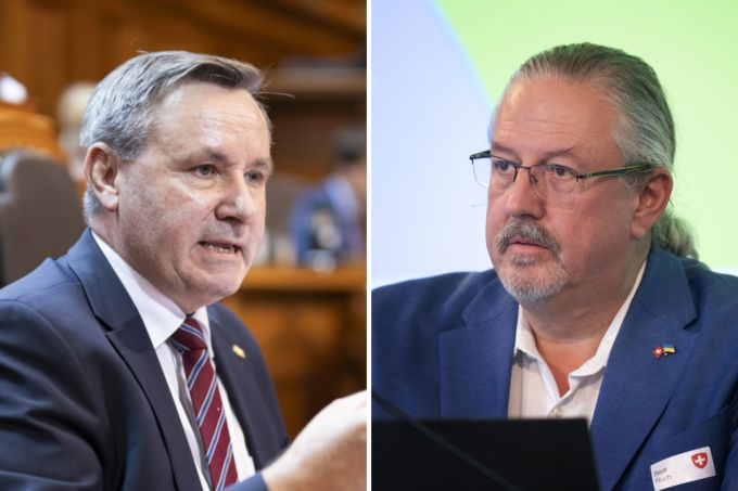 Ständerat Werner Salzmann (SVP/BE), links, und Nationalrat Beat Flach (GLP/AG). Werner Salzmann Beat Flach