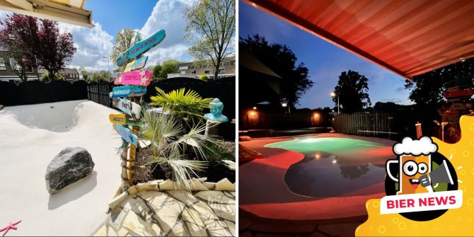 Pool mit echtem Sand