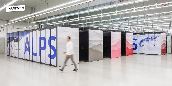 Für ihre Arbeit an einem eigenen KI-Modell für die Schweiz nutzen die Forschenden den Supercomputer Alps.