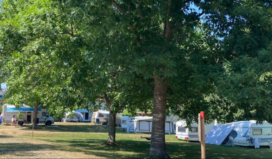 Idyllisch: Der Campingplatz im Jestetten, Deutschland.