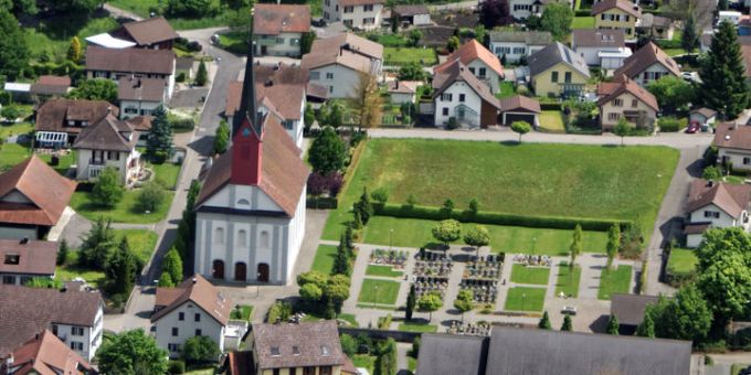 Der Friedhof in Waltenschwil. Waltenschwil
