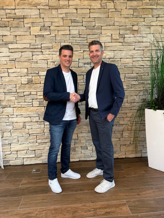 Adrian Schmitter (l.) wurde neu an die Spitze des Aareleist Steffisburg gewählt. Marco Berger (r.), seit 2020 Präsident des Aareleist bleibt dem Vorstand erhalten. Adrian Schmitter Marco Berger