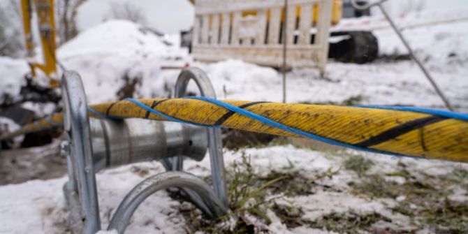 Glasfaserkabel Schnee Sabotage Finnland