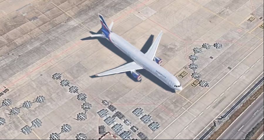 Seit dem 27. Februar 2022 steht der russische Airbus A321 am Flughafen Genf.