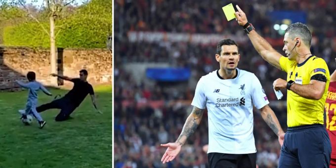 Foul oder Schwalbe? - Liverpool-Star Dejan Lovren grätscht Sohn um