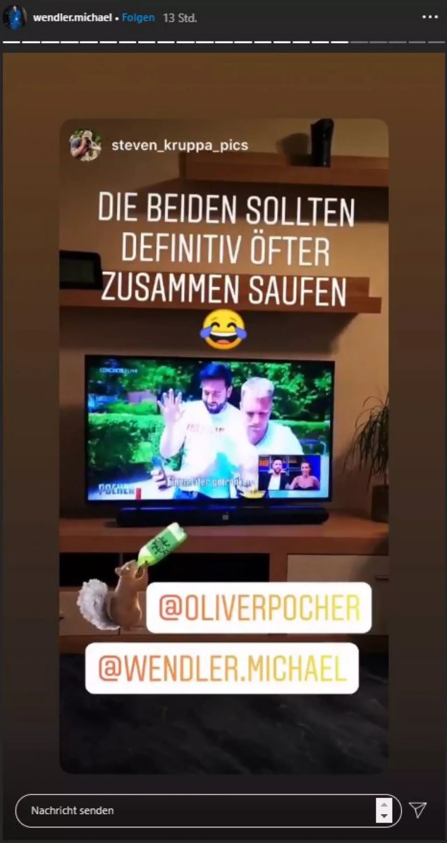 Die Fans lachten sich über Wendlers und Pochers Saufgelage schlapp.