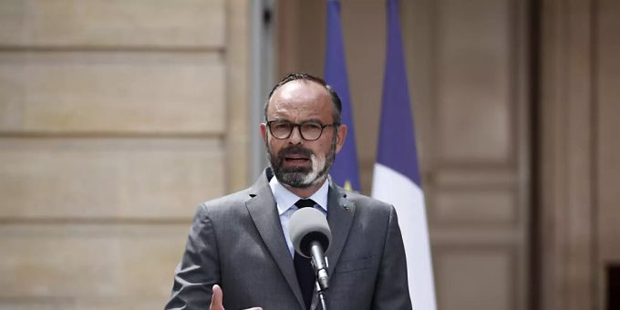 Frankreichs Premierminister Édouard Philippe bei einer Pressekonferenz am 22. Mai. Foto: Benoit Tessier/POOL Reuters/AP/dpa Édouard Philippe
