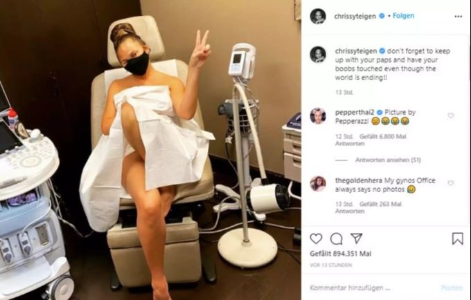 Chrissy Teigen beim Frauenarzt. chrissy