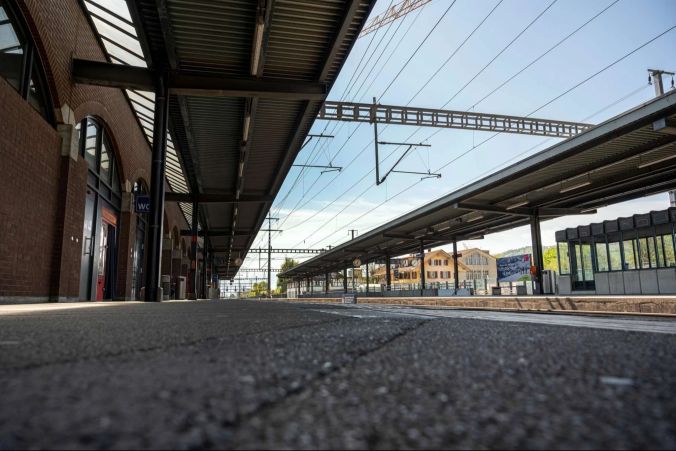 Bahnhof Münsingen.