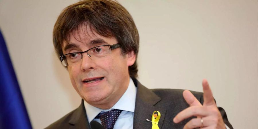 Carles Puigdemont in Brüssel. Die Separatisten halten an ihm fest.