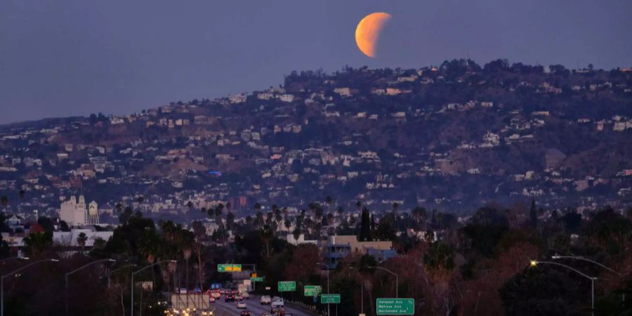 Auch in Los Angeles konnte das aussergewöhnliche Naturspektakel beobachtet werden.