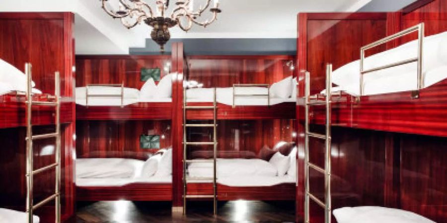 Die Stockbetten des Grand Ferdinand – aus poliertem Mahagony, versteht sich.