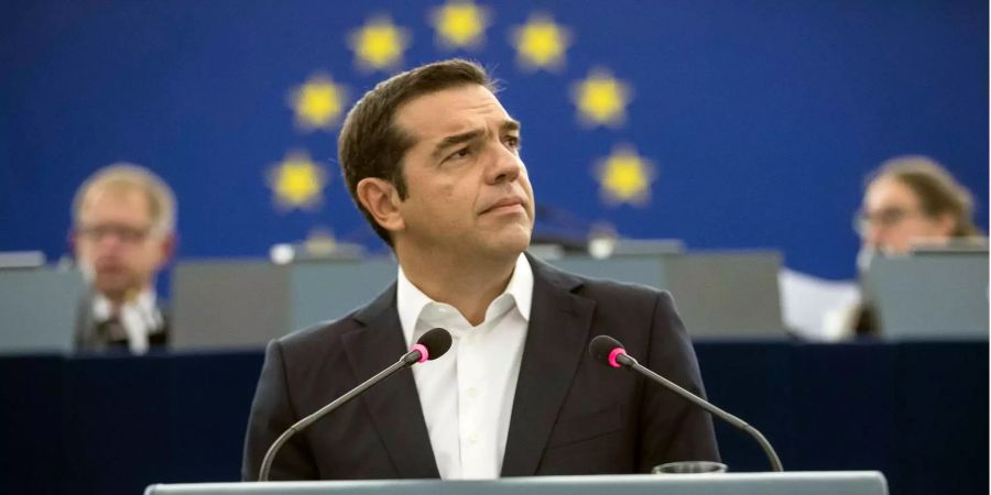 Der griechische Ministerpräsident Alexis Tsipras diskutiert die Zukunft Europas mit dem EU Parlament.