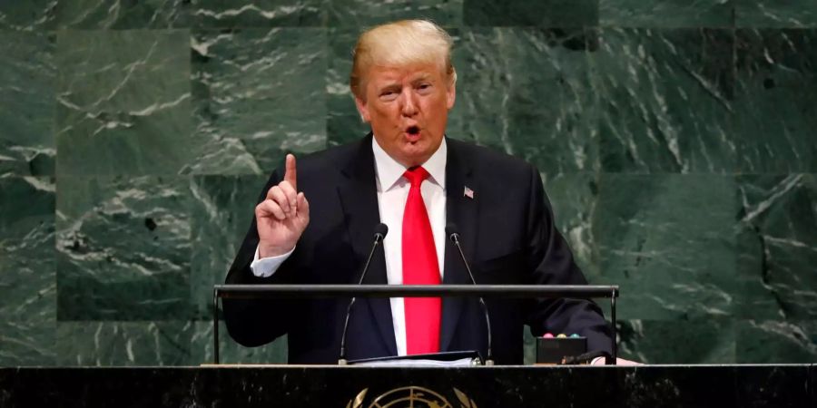 Donald Trump, Präsident der USA, spricht vor der 73. Generalversammlung der Vereinten Nationen im UN-Hauptquartier in New York.